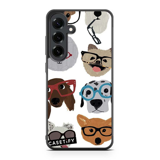 Cute Glasses Dog Samsung Galaxy S25 FE Case