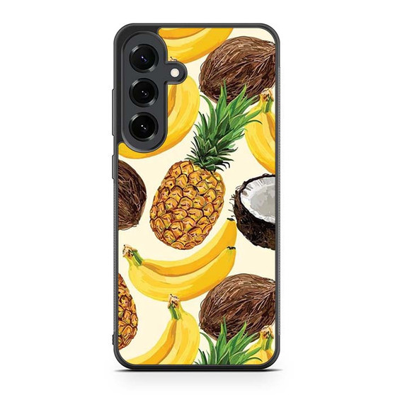 Pineapple Banana Coconut art Samsung Galaxy S25 FE Case