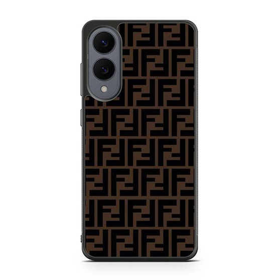 Fendi Brown Logo Art Samsung Galaxy S25 Edge Case