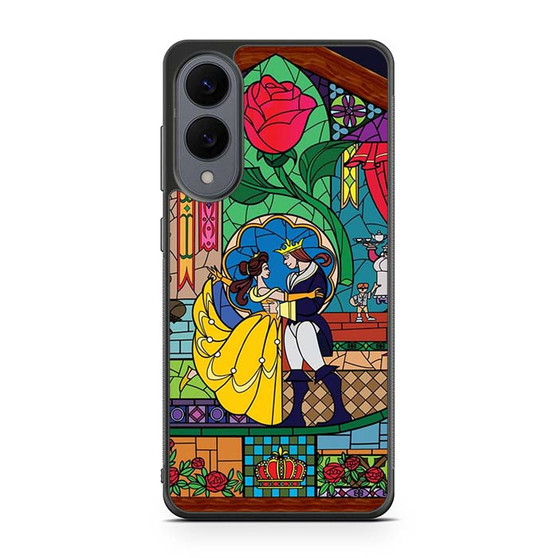 belle and beast prince stained glass Samsung Galaxy S25 Edge Case