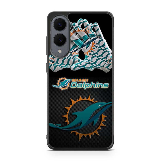 miami dolphins receiver gloves Samsung Galaxy S25 Edge Case