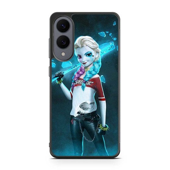 Princess Elsa With Harley Quinn Dress Samsung Galaxy S25 Edge Case