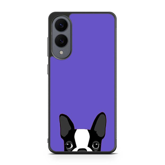 Purple Boston Terrier Samsung Galaxy S25 Edge Case
