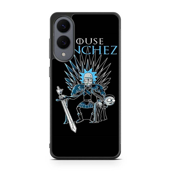 Rick And Morty In Iron Throne Samsung Galaxy S25 Edge Case