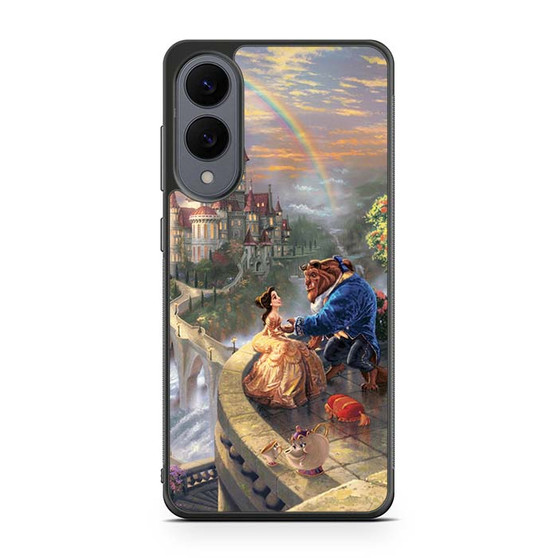 romantic beauty and the beast in their castle Samsung Galaxy S25 Edge Case