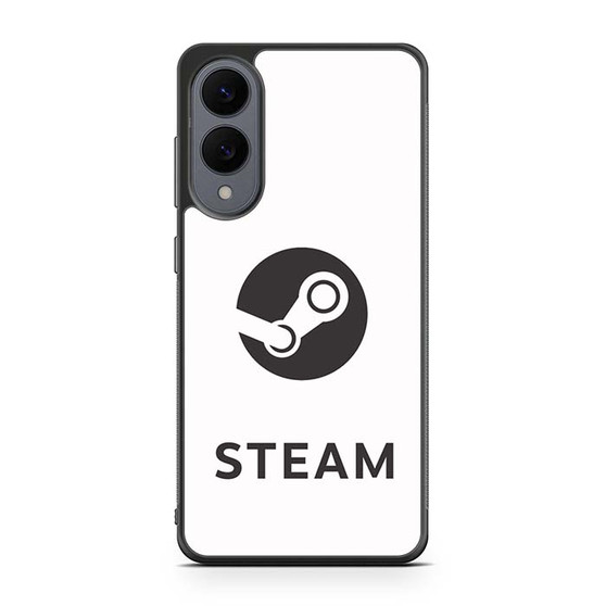 Steam Logo White Samsung Galaxy S25 Edge Case