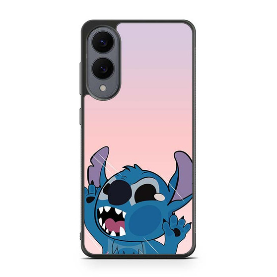 Stitch Funny Hitting Glass Samsung Galaxy S25 Edge Case