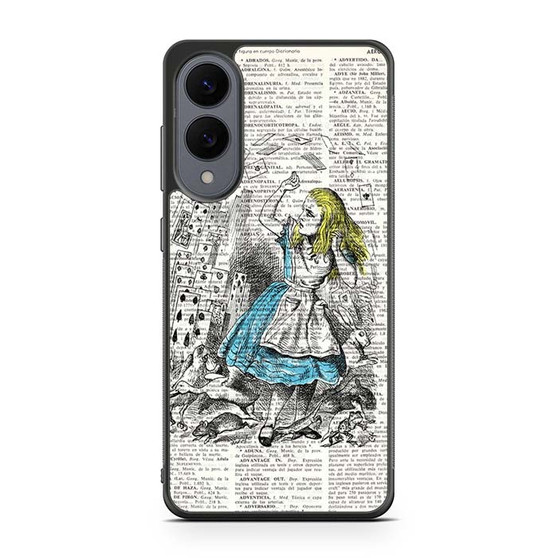 vintage book alice Samsung Galaxy S25 Edge Case