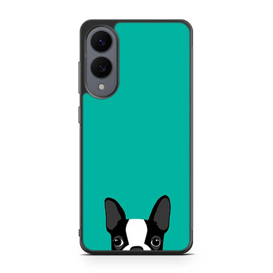 Watching Boston Terrier 1 Samsung Galaxy S25 Edge Case