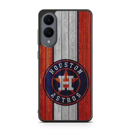 Huston Astros In Wood Art Samsung Galaxy S25 Edge Case
