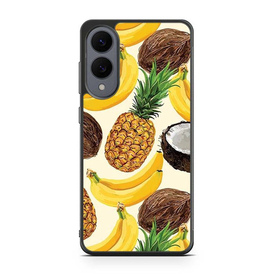 Pineapple Banana Coconut art Samsung Galaxy S25 Edge Case