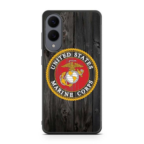US Marine Corps in Wood Art Samsung Galaxy S25 Edge Case