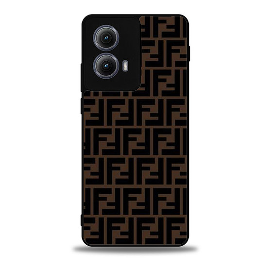 Fendi Brown Logo Art Motorola Moto Edge Case