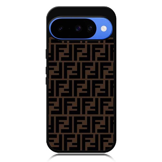 Fendi Brown Logo Art Pixel 10 Case