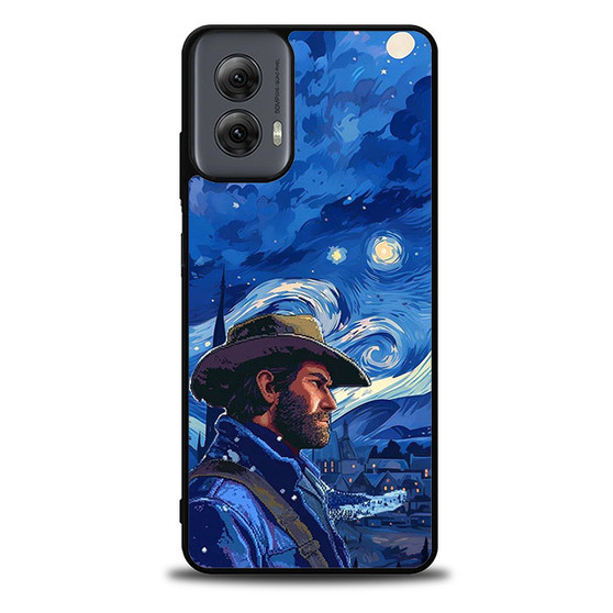 Red Dead Redemption II Arthur Starry Night Motorola Moto G Power Case
