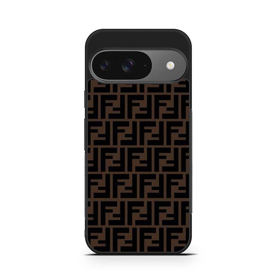 Fendi Brown Logo Art Pixel 9 Case