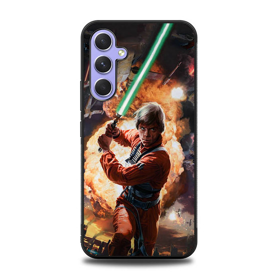 Luke skywalker using lightsaber Samsung Galaxy A54 Case