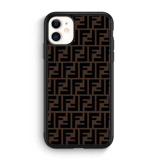 Fendi Brown Logo Art iPhone 11 Case