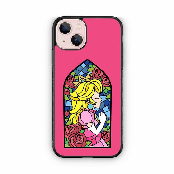 Princess peach stained glass iPhone 13 Case