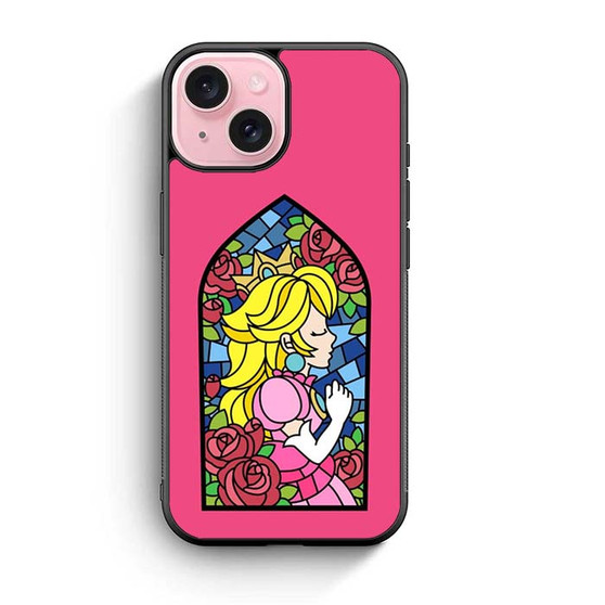 Princess peach stained glass iPhone 15 Case
