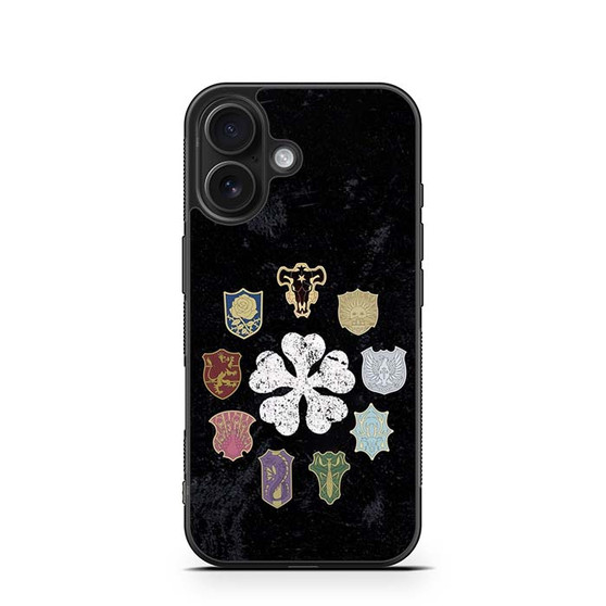 Black Clover Logos iPhone 16 Case