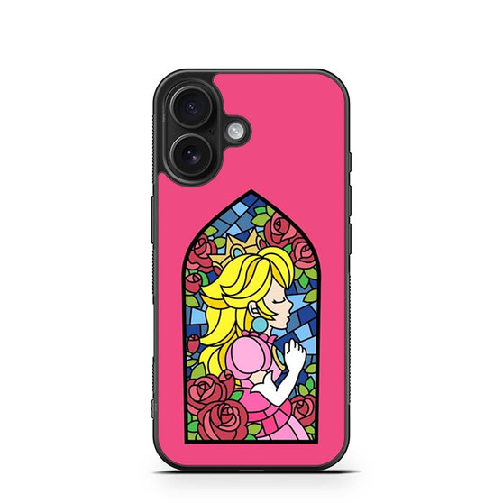 Princess peach stained glass iPhone 16 Case
