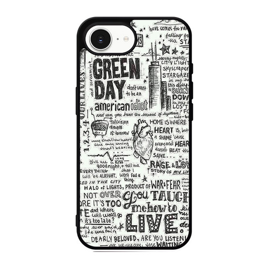 Green Day Lyrics iPhone 17e Case