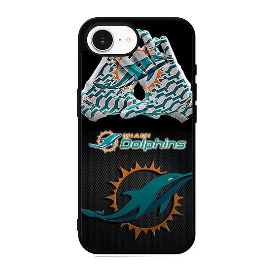 miami dolphins receiver gloves iPhone 17e Case