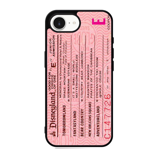 pink disneyland ticket iPhone 17e Case