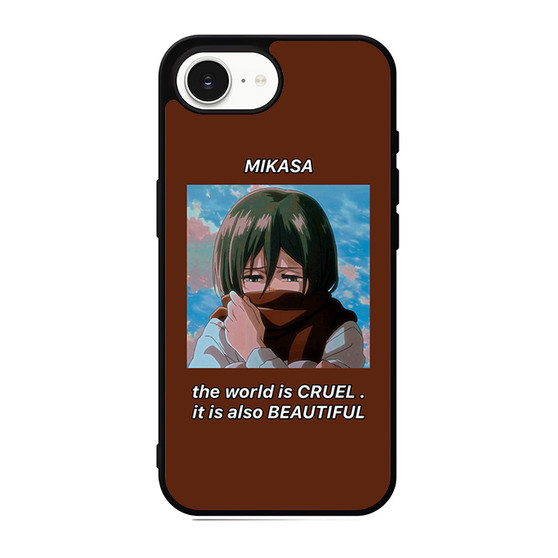 Attack On Titan Mikasa Quotes 1 iPhone 17e Case