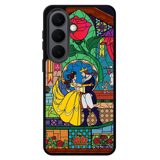 belle and beast prince stained glass Samsung Galaxy S26 Series Case