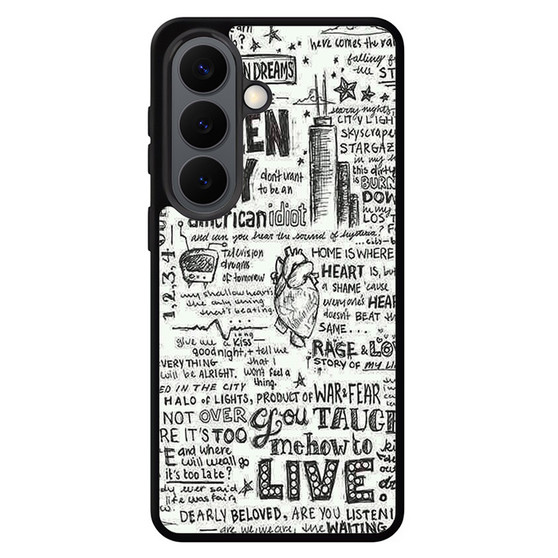Green Day Lyrics Samsung Galaxy S26 Series Case