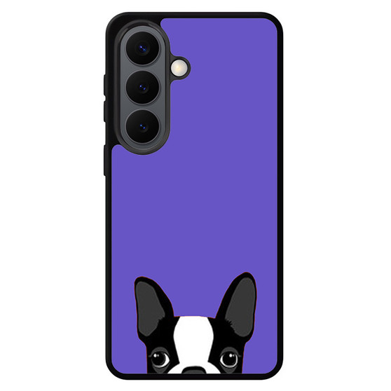 Purple Boston Terrier Samsung Galaxy S26 Series Case