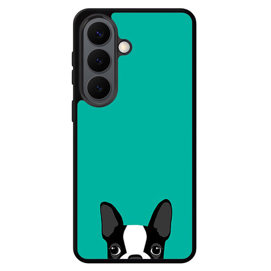 Watching Boston Terrier 1 Samsung Galaxy S26 Series Case