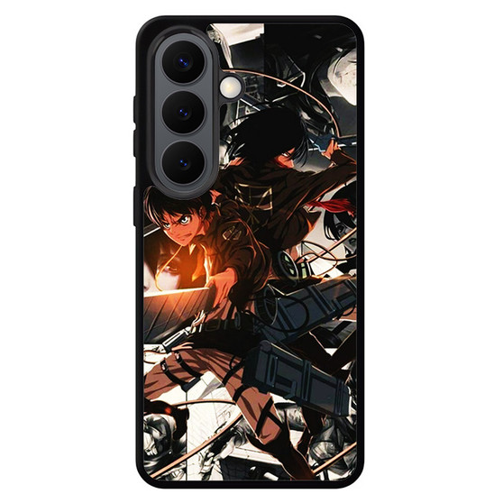 Attack on Titan Eren and Mikasa Samsung Galaxy S26 Series Case
