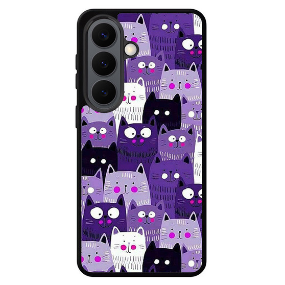 Purple Cat Collage Samsung Galaxy S26 Series Case