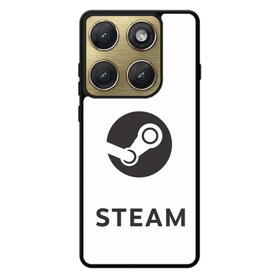 Steam Logo White Motorola Edge 2026 Case