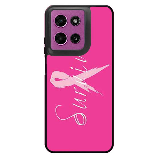 Breast Cancer survivor pink Motorola Moto G 2026 Case