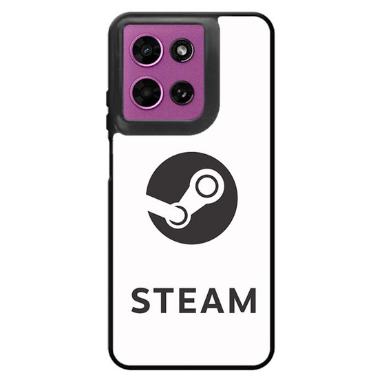 Steam Logo White Motorola Moto G 2026 Case