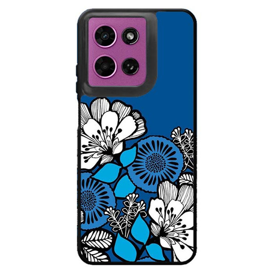 Blue Flora Motif Motorola Moto G 2026 Case
