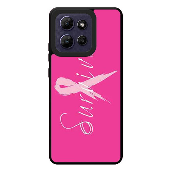 Breast Cancer survivor pink Motorola Moto G Play 2026 Case