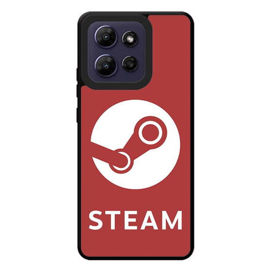 Steam Logo Red Motorola Moto G Play 2026 Case