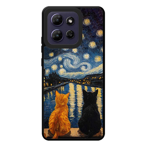 Two Cat Stary Night Motorola Moto G Play 2026 Case