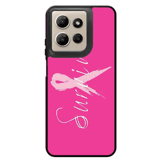 Breast Cancer survivor pink Motorola Moto G Power 2026 Case