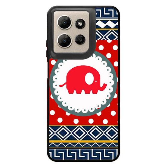 Cute Red Elephant Polkadots Aztec Motorola Moto G Power 2026 Case