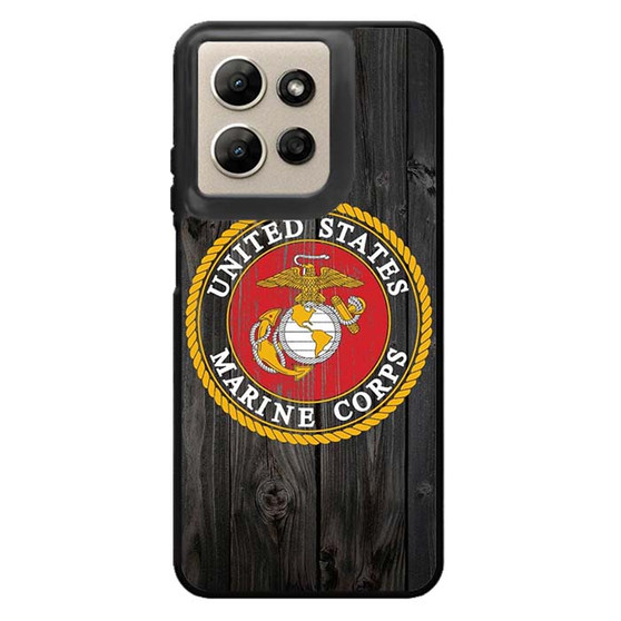 US Marine Corps in Wood Art Motorola Moto G Power 2026 Case