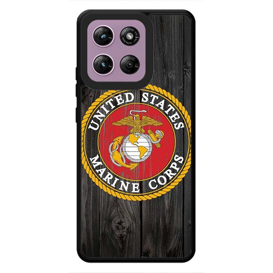 US Marine Corps in Wood Art Motorola Moto G Stylus 2026 Case