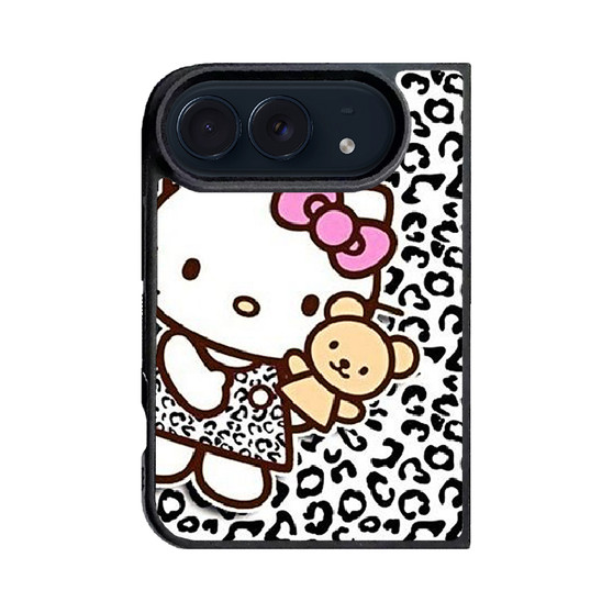 hello kitty leopard background iPhone Duo Case
