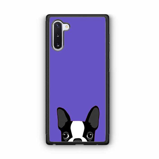 Purple Boston Terrier Samsung Galaxy Note 10 Case