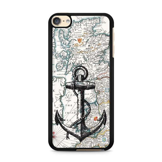 nautica map and anchor iPod Touch 6 Case nautica map and anchor iPod Touch 6 Case
